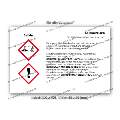 Salzsäure 30%, CAS 7647-01-0
