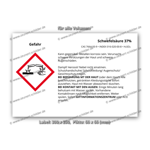 Schwefelsäure 37%, CAS 7664-93-9