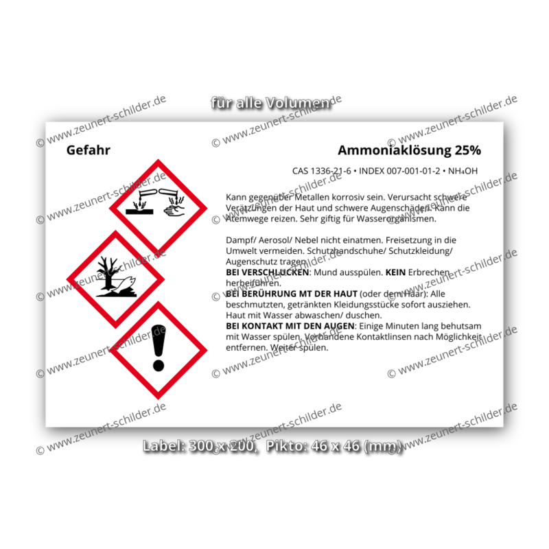 Ammoniaklösung 25%, CAS 1336-21-6