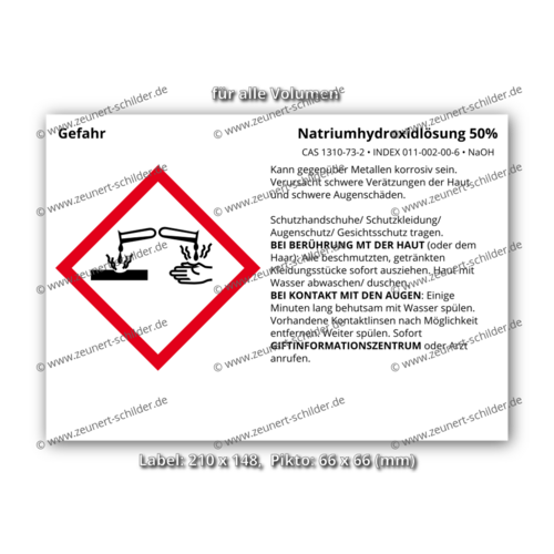Natriumhydroxidlösung 50%, CAS 1310-73-2