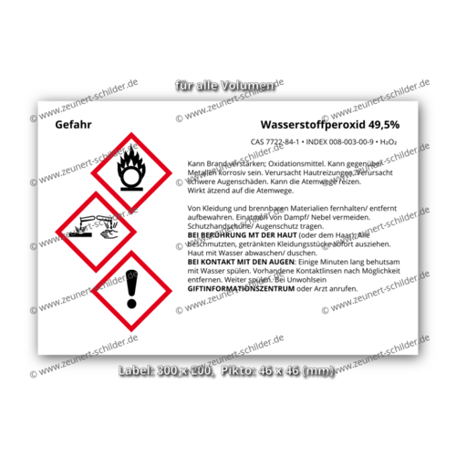 Wasserstoffperoxid 49,5%, CAS 7722-84-1