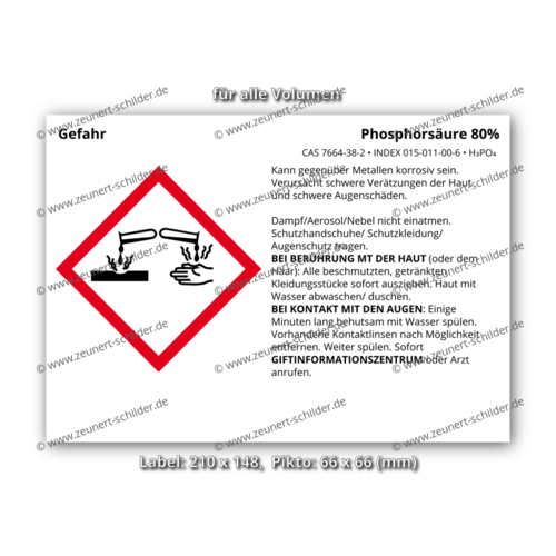 Phosphorsäure 80%, CAS 7664-38-2