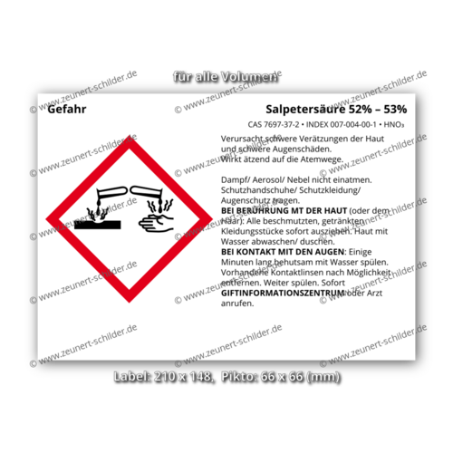Salpetersäure 52% – 53%, CAS 7697-37-2