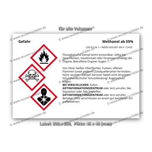 Methanol ab 55%, CAS 67-56-1