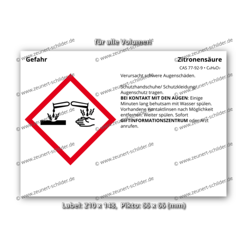 Zitronensäure, CAS 77-92-9