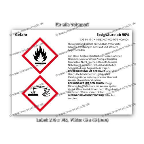 Essigsäure ab 90%, CAS 64-19-7