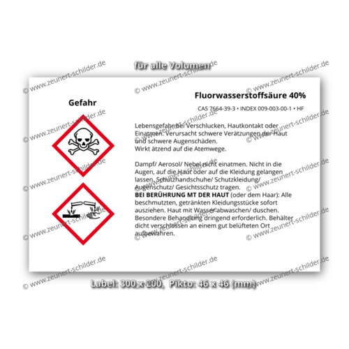 Fluorwasserstoffsäure 40%, CAS 7664-39-3