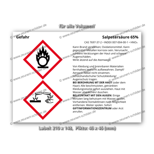 Salpetersäure 65%, CAS 7697-37-2