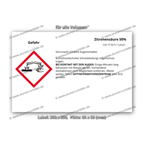 Zitronensäure 50%, CAS 77-92-9
