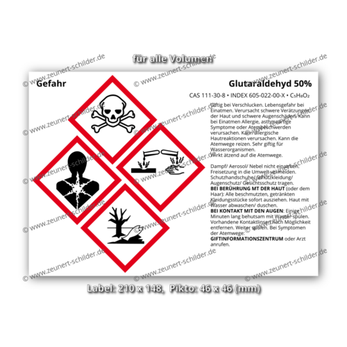 Glutaraldehyd 50%, CAS 111-30-8