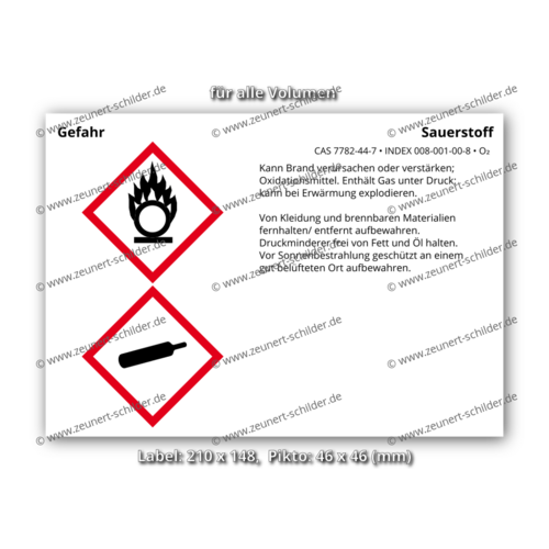 Sauerstoff, CAS 7782-44-7
