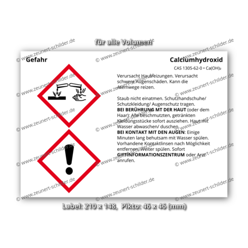 Calciumhydroxid, CAS 1305-62-0