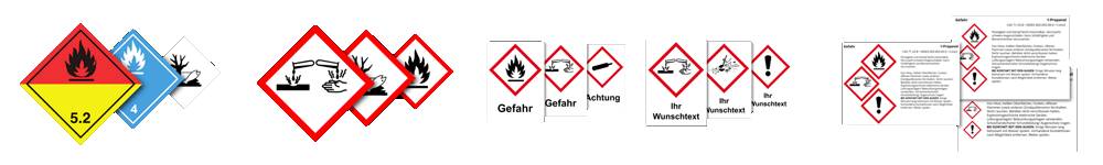 Collage-Gefahrgut
